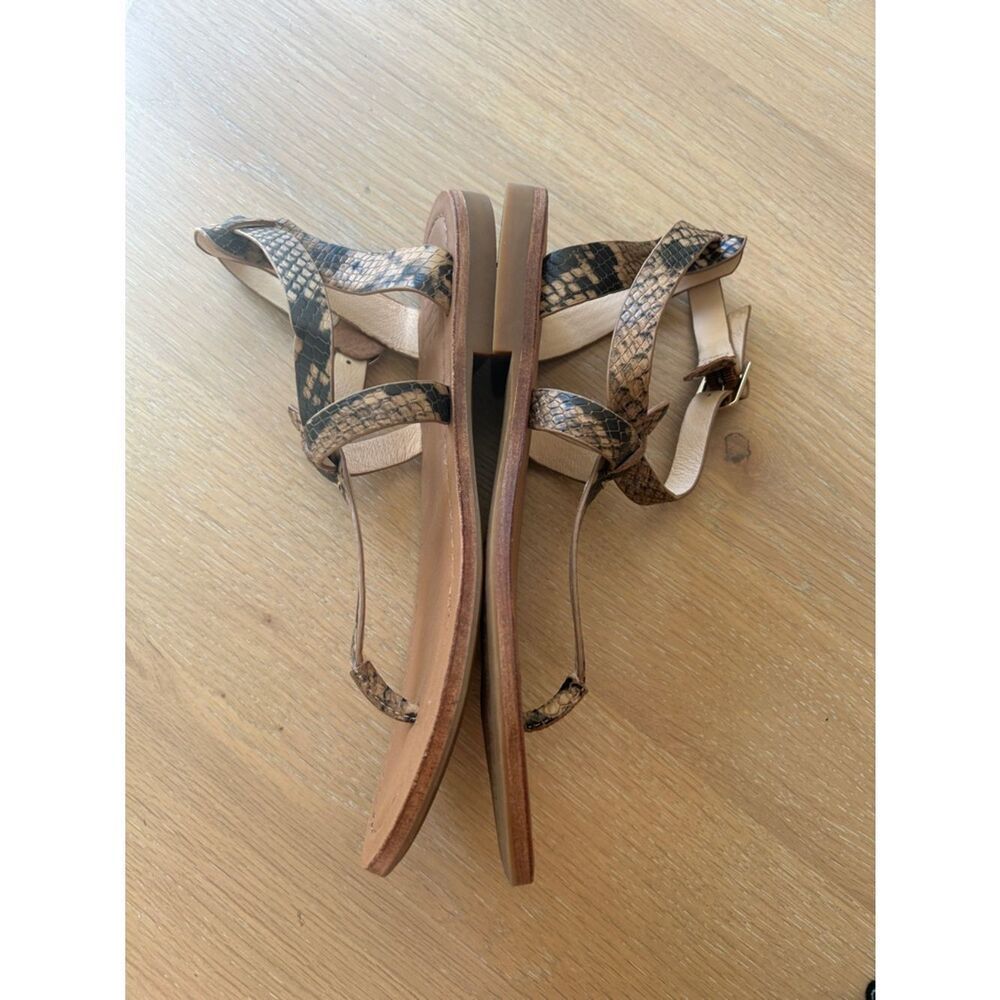 FYRE TAYLOR SANDAL, Tan Snakeskin, Size 9, NWOT - Picture 3 of 9